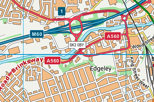 SK3 0BY map - OS VectorMap District (Ordnance Survey)