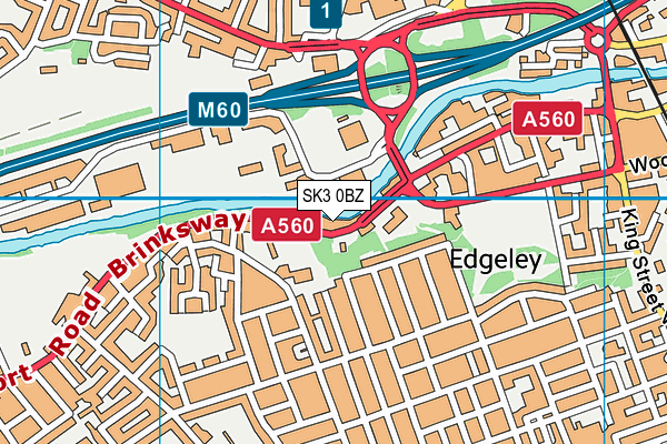 SK3 0BZ map - OS VectorMap District (Ordnance Survey)