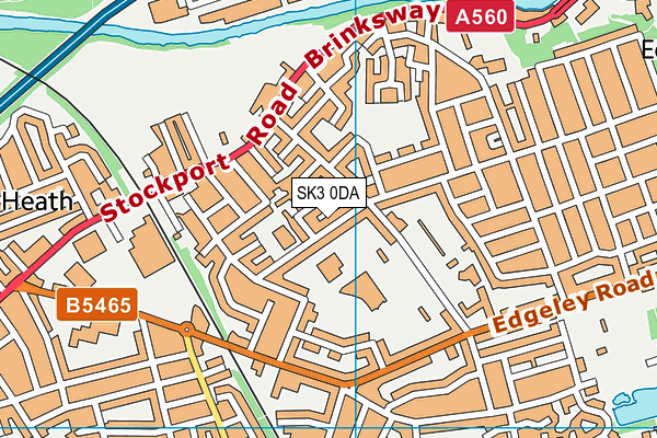 SK3 0DA map - OS VectorMap District (Ordnance Survey)