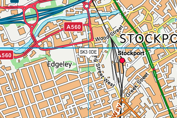 SK3 0DE map - OS VectorMap District (Ordnance Survey)