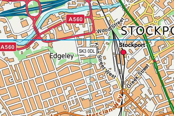 SK3 0DL map - OS VectorMap District (Ordnance Survey)