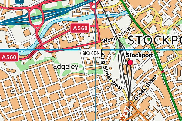 SK3 0DN map - OS VectorMap District (Ordnance Survey)
