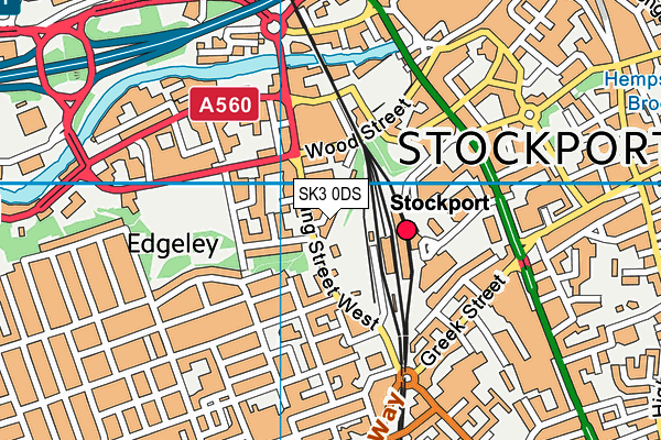 SK3 0DS map - OS VectorMap District (Ordnance Survey)