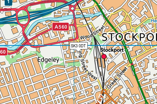 SK3 0DT map - OS VectorMap District (Ordnance Survey)