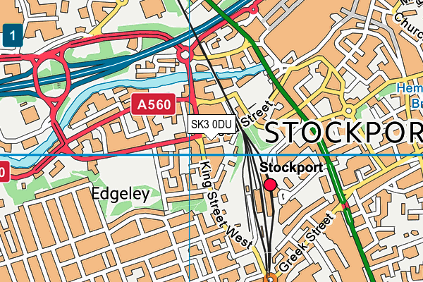 SK3 0DU map - OS VectorMap District (Ordnance Survey)