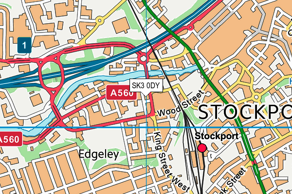 SK3 0DY map - OS VectorMap District (Ordnance Survey)