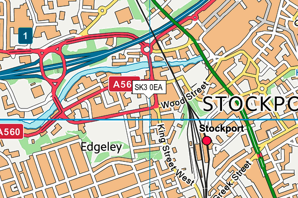 SK3 0EA map - OS VectorMap District (Ordnance Survey)