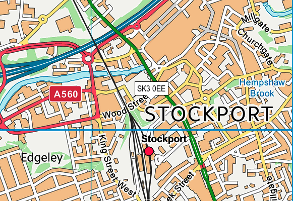 SK3 0EE map - OS VectorMap District (Ordnance Survey)