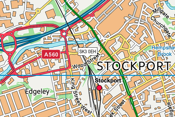 SK3 0EH map - OS VectorMap District (Ordnance Survey)