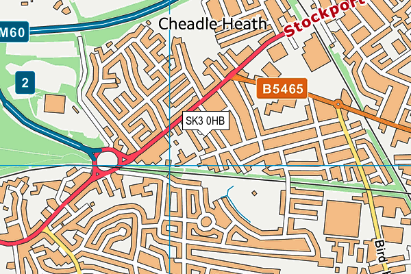 SK3 0HB map - OS VectorMap District (Ordnance Survey)