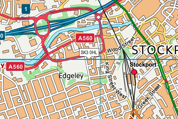 SK3 0HL map - OS VectorMap District (Ordnance Survey)