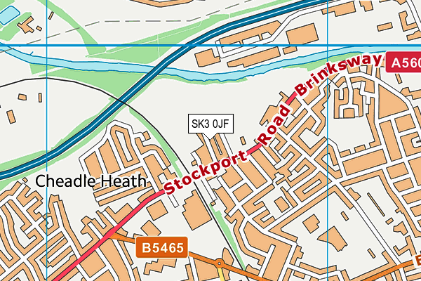 SK3 0JF map - OS VectorMap District (Ordnance Survey)