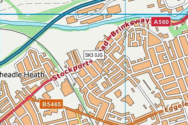 SK3 0JG map - OS VectorMap District (Ordnance Survey)