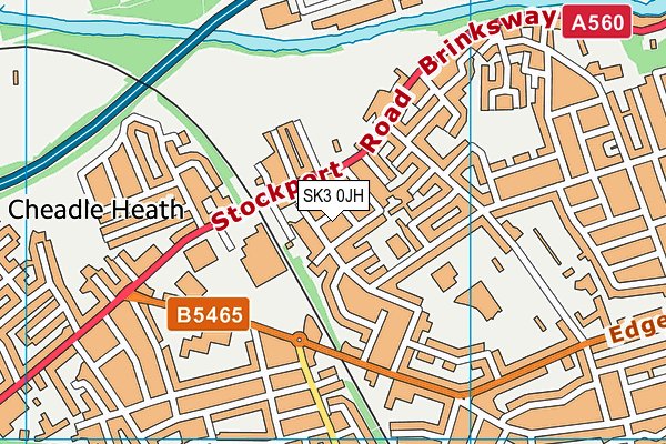 SK3 0JH map - OS VectorMap District (Ordnance Survey)