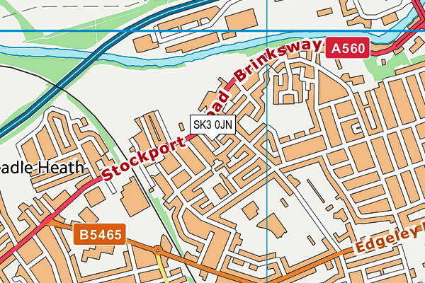 SK3 0JN map - OS VectorMap District (Ordnance Survey)