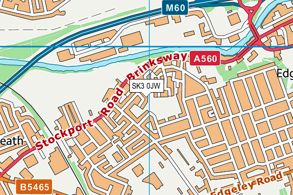 SK3 0JW map - OS VectorMap District (Ordnance Survey)