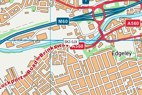 SK3 0JX map - OS VectorMap District (Ordnance Survey)