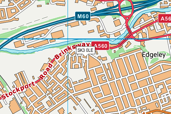 SK3 0LE map - OS VectorMap District (Ordnance Survey)