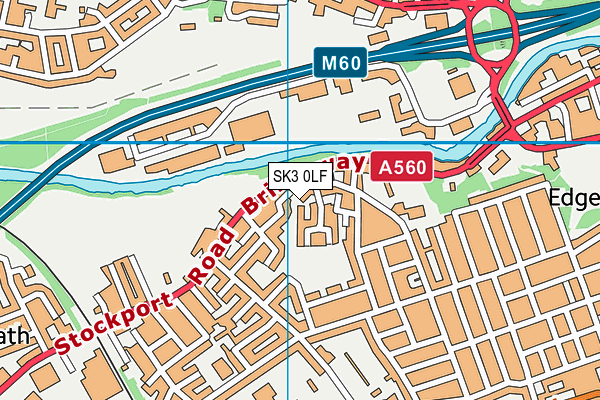 SK3 0LF map - OS VectorMap District (Ordnance Survey)