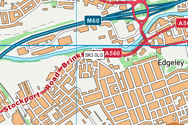 SK3 0LG map - OS VectorMap District (Ordnance Survey)