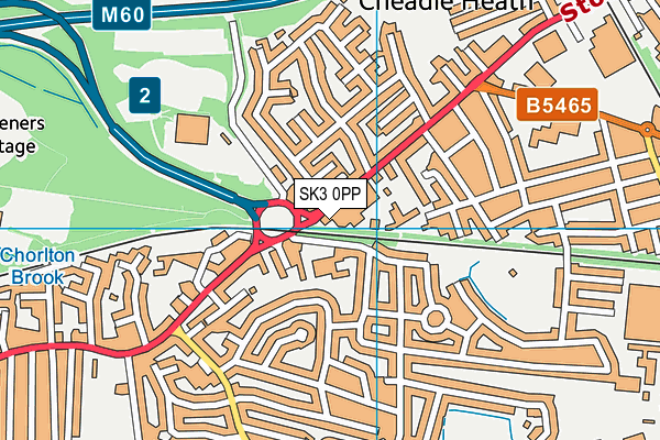 SK3 0PP map - OS VectorMap District (Ordnance Survey)