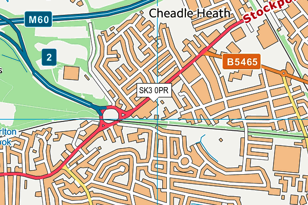 SK3 0PR map - OS VectorMap District (Ordnance Survey)