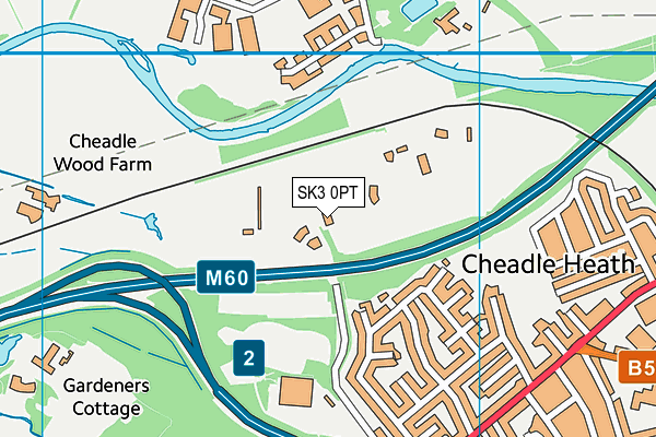 SK3 0PT map - OS VectorMap District (Ordnance Survey)