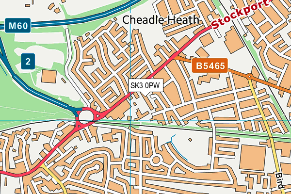 SK3 0PW map - OS VectorMap District (Ordnance Survey)