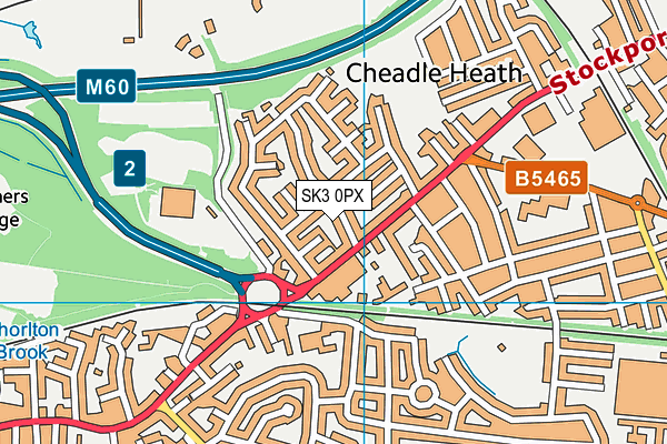 SK3 0PX map - OS VectorMap District (Ordnance Survey)