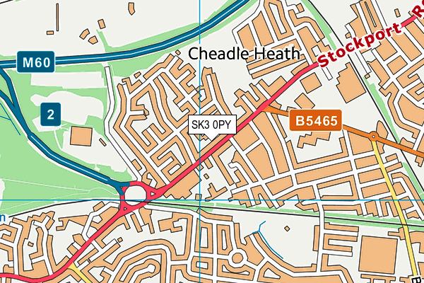 SK3 0PY map - OS VectorMap District (Ordnance Survey)