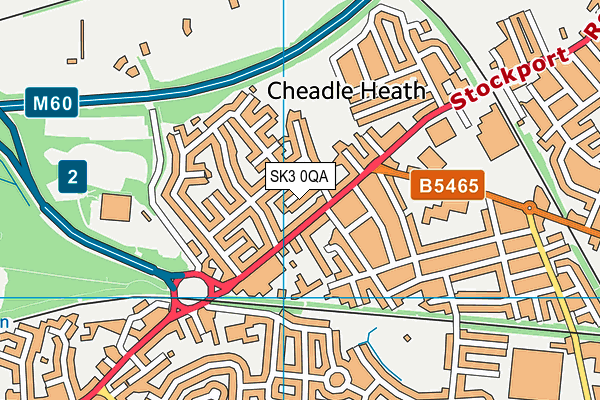 SK3 0QA map - OS VectorMap District (Ordnance Survey)