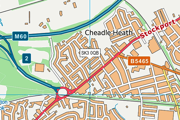 SK3 0QB map - OS VectorMap District (Ordnance Survey)