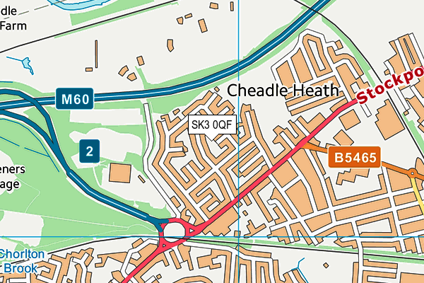 SK3 0QF map - OS VectorMap District (Ordnance Survey)