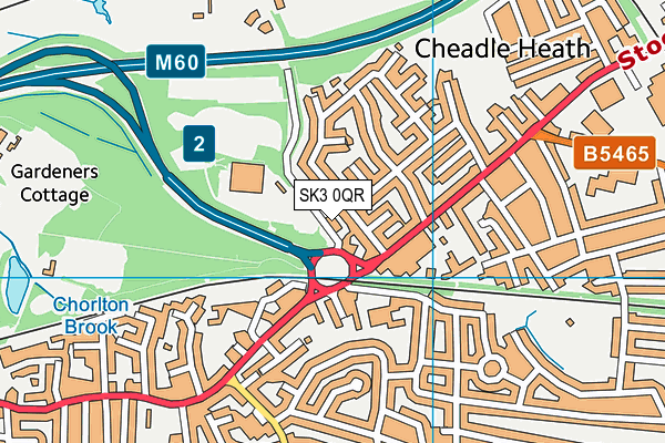 SK3 0QR map - OS VectorMap District (Ordnance Survey)