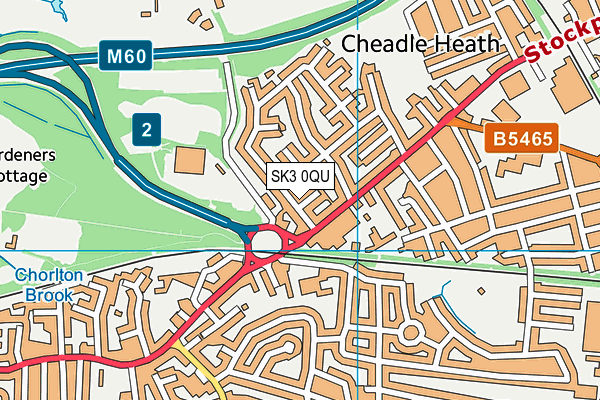 SK3 0QU map - OS VectorMap District (Ordnance Survey)