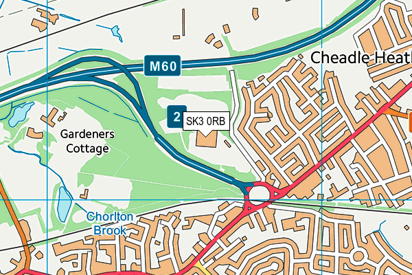 SK3 0RB map - OS VectorMap District (Ordnance Survey)