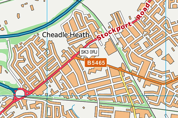 Cheadle Heath Primary School map (SK3 0RJ) - OS VectorMap District (Ordnance Survey)