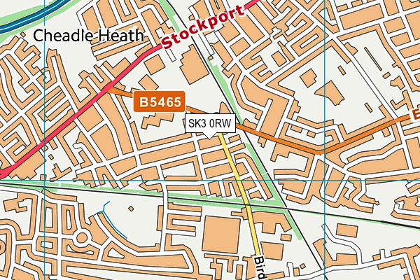 SK3 0RW map - OS VectorMap District (Ordnance Survey)