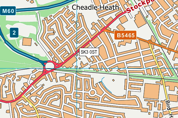 SK3 0ST map - OS VectorMap District (Ordnance Survey)