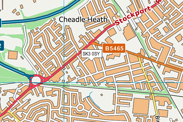 SK3 0SY map - OS VectorMap District (Ordnance Survey)