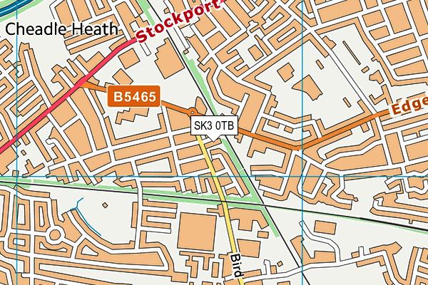 SK3 0TB map - OS VectorMap District (Ordnance Survey)