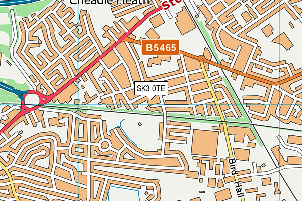 SK3 0TE map - OS VectorMap District (Ordnance Survey)