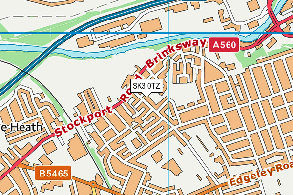 SK3 0TZ map - OS VectorMap District (Ordnance Survey)