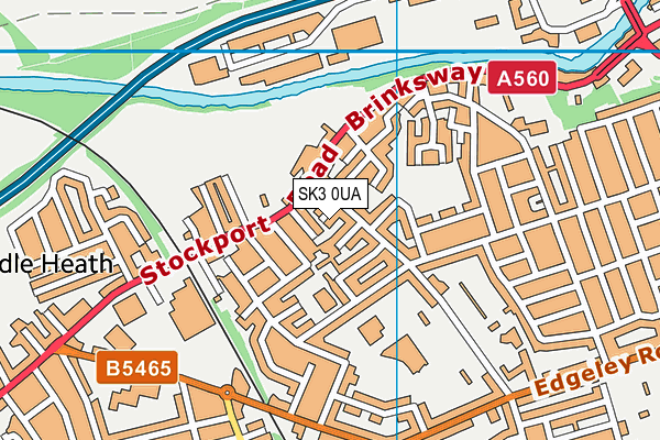 SK3 0UA map - OS VectorMap District (Ordnance Survey)