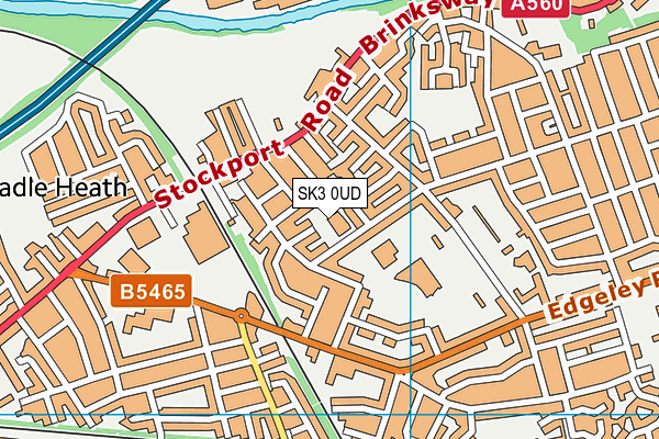 SK3 0UD map - OS VectorMap District (Ordnance Survey)