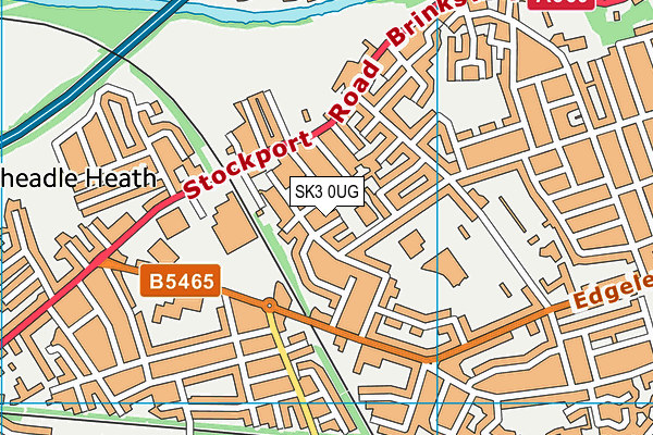SK3 0UG map - OS VectorMap District (Ordnance Survey)