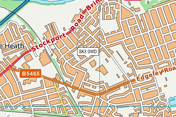 SK3 0WD map - OS VectorMap District (Ordnance Survey)
