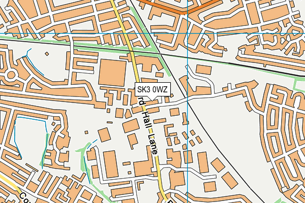 SK3 0WZ map - OS VectorMap District (Ordnance Survey)