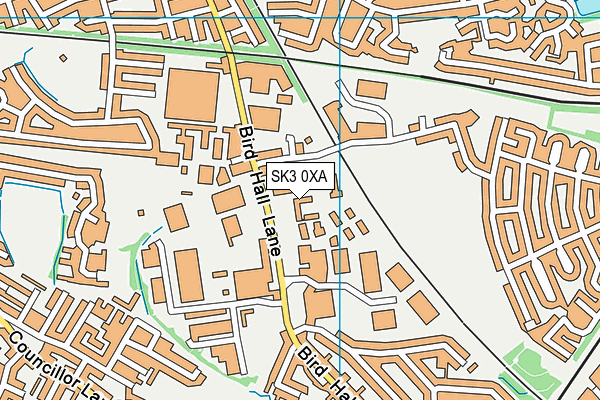 SK3 0XA map - OS VectorMap District (Ordnance Survey)