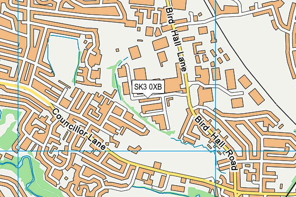 SK3 0XB map - OS VectorMap District (Ordnance Survey)
